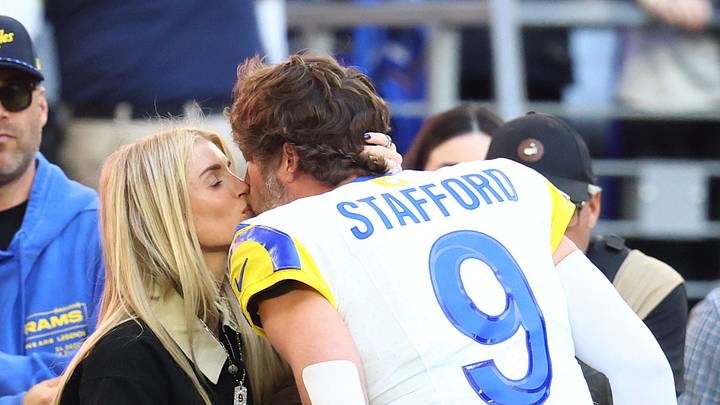 Los Angeles Rams quarterback Matthew Stafford and his wife Kelly Stafford.