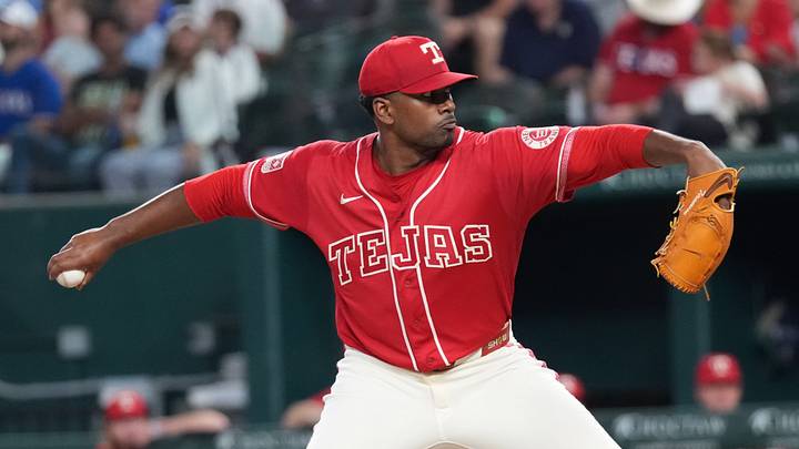 Texas Rangers pitcher Kumar Rocker. Credit: Jim Cowsert-Imagn Images Texas Rangers pitcher Kumar Rocker. Credit: Jim Cowsert-Imagn Images
