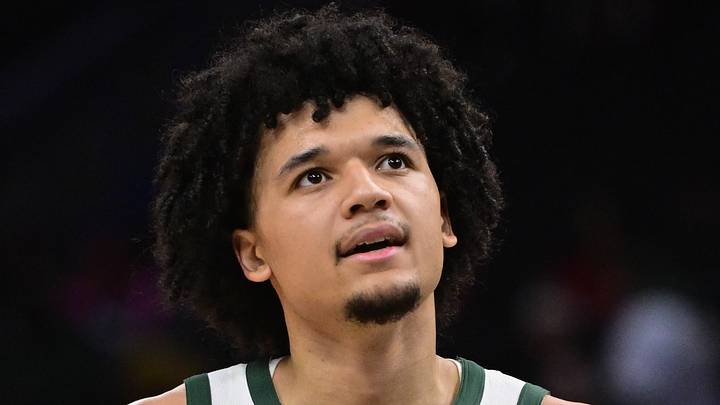 Oct 14, 2026; Milwaukee, Wisconsin, USA; Milwaukee Bucks guard Brayden Burries (0) at Fiserv Forum. Mandatory Credit: Benny Sieu-Imagn Images Oct 14, 2026; Milwaukee, Wisconsin, USA; Milwaukee Bucks guard Brayden Burries (0) at Fiserv Forum. Mandatory Credit: Benny Sieu-Imagn Images