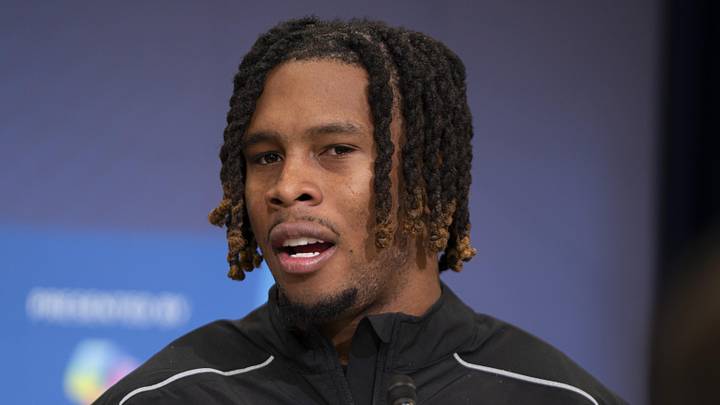 Arizona State defensive back Keith Abney II (DB01) speaks to members of the media during the NFL Combine Arizona State defensive back Keith Abney II (DB01) speaks to members of the media during the NFL Combine