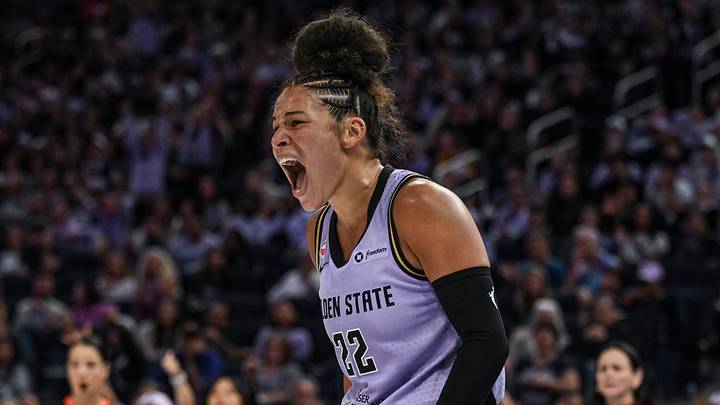 Aug 4, 2026; San Francisco, California, USA; Golden State Valkyries guard Veronica Burton (22) reacts during the fourth quarter against the Toronto Tempo at Chase Center. Mandatory Credit: Justine Willard-Imagn Images Aug 4, 2026; San Francisco, California, USA; Golden State Valkyries guard Veronica Burton (22) reacts during the fourth quarter against the Toronto Tempo at Chase Center. Mandatory Credit: Justine Willard-Imagn Images