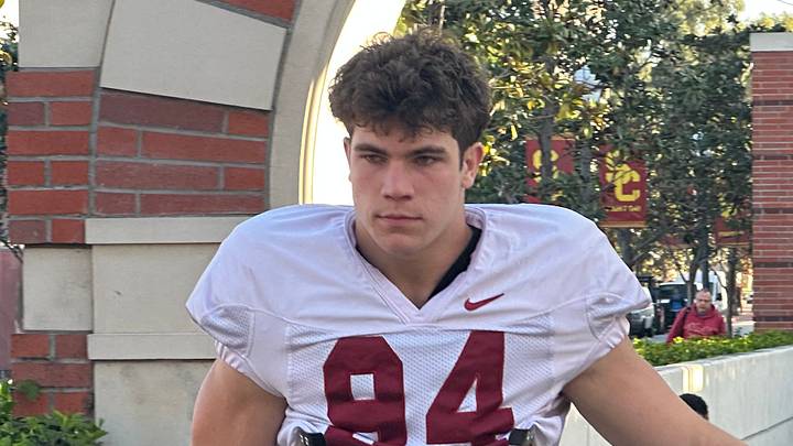 USC Trojans freshman defensive end Luke Wafle  