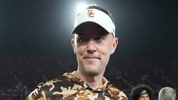 Sep 12, 2026; Los Angeles, California, USA; Southern California Trojans head coach Lincoln Riley reacts after the game against the Louisiana Ragin' Cajuns atUnited Airlines Field at Los Angeles Memorial Coliseum. Mandatory Credit: Kirby Lee-Imagn Images Sep 12, 2026; Los Angeles, California, USA; Southern California Trojans head coach Lincoln Riley reacts after the game against the Louisiana Ragin' Cajuns atUnited Airlines Field at Los Angeles Memorial Coliseum. Mandatory Credit: Kirby Lee-Imagn Images