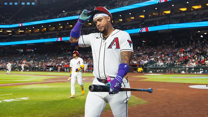 Aug 31, 2026; Phoenix, Arizona, USA; Arizona Diamondbacks designated hitter Ketel Marte reacts in the first inning against the Philadelphia Phillies at Chase Field. Mandatory Credit: Mark J. Rebilas-Imagn Images Aug 31, 2026; Phoenix, Arizona, USA; Arizona Diamondbacks designated hitter Ketel Marte reacts in the first inning against the Philadelphia Phillies at Chase Field. Mandatory Credit: Mark J. Rebilas-Imagn Images