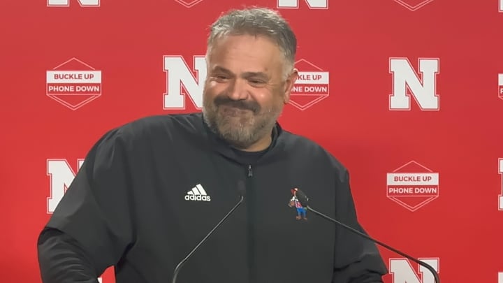 Nebraska football coach Matt Rhule meets with the media ahead of 2025 spring practices.