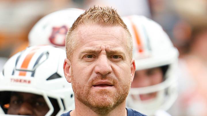 Oct 3, 2026; Knoxville, Tennessee, USA;  Auburn Tigers head coach Alex Golesh before the game against the Tennessee Volunteers at Neyland Stadium.  Mandatory Credit: Randy Sartin-Imagn Images