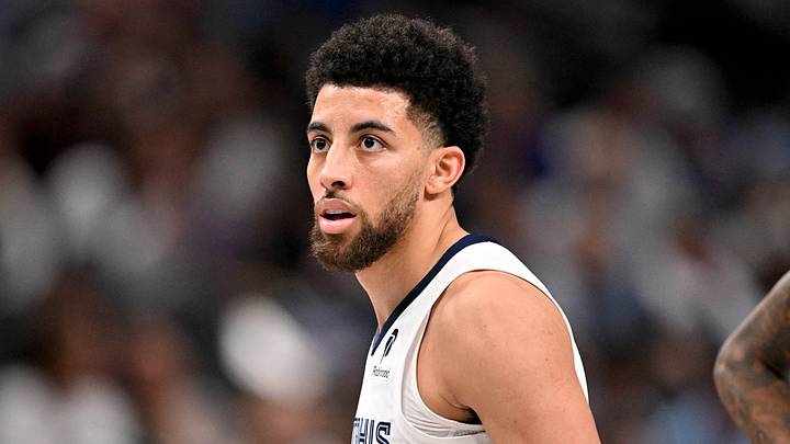 Feb 27, 2026; Dallas, Texas, USA; Memphis Grizzlies guard Scotty Pippen Jr. (1) looks on during the second quarter against the Dallas Mavericks at the American Airlines Center. Mandatory Credit: Jerome Miron-Imagn Images