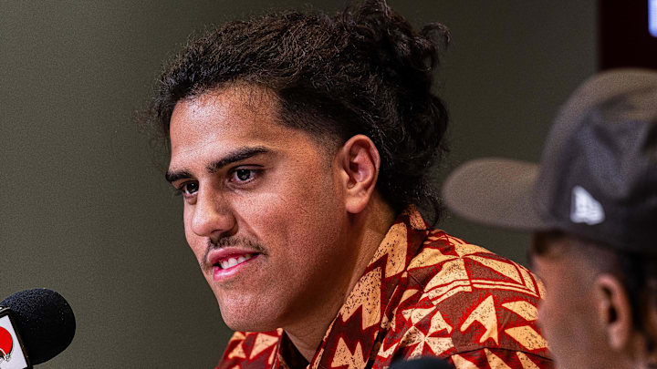 Cleveland Browns first round draft pick Spencer Fano