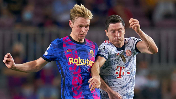 Barcelona's Frenkie de Jong is keen to link up with Robert Lewandowski next season