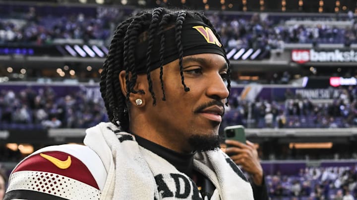 Washington Commanders quarterback Jayden Daniels