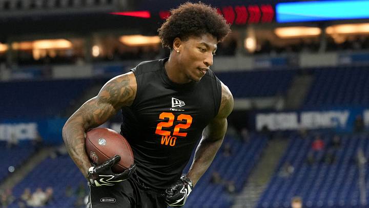 New Packers receiver Chris Hilton is shown at the Scouting Combine. New Packers receiver Chris Hilton is shown at the Scouting Combine.
