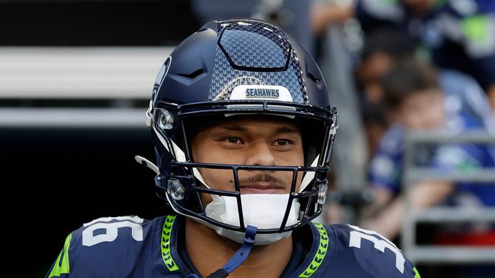Seattle Seahawks running back George Holani takes the field