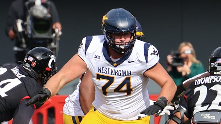West Virginia University offensive lineman Wyatt Milum West Virginia University offensive lineman Wyatt Milum