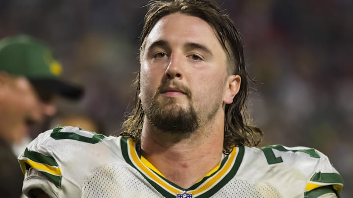 Former Green Bay Packers guard Royce Newman (70) against the Arizona Cardinals at State Farm Stadium.
