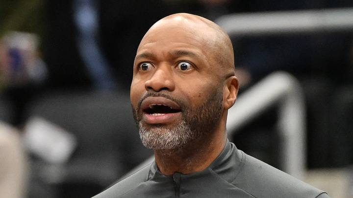 Jan 21, 2025; Toronto, Ontario, CAN; Orlando Magic head coach Jamahl Mosley reacts to an officials call in the second half against the Toronto Raptors at Scotiabank Arena. Mandatory Credit: Dan Hamilton-Imagn Images Jan 21, 2025; Toronto, Ontario, CAN; Orlando Magic head coach Jamahl Mosley reacts to an officials call in the second half against the Toronto Raptors at Scotiabank Arena. Mandatory Credit: Dan Hamilton-Imagn Images