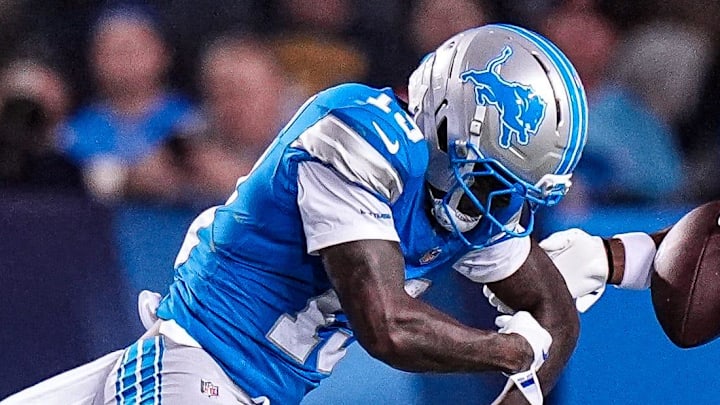 Detroit Lions wide receiver Dominic Lovett (19). Detroit Lions wide receiver Dominic Lovett (19).