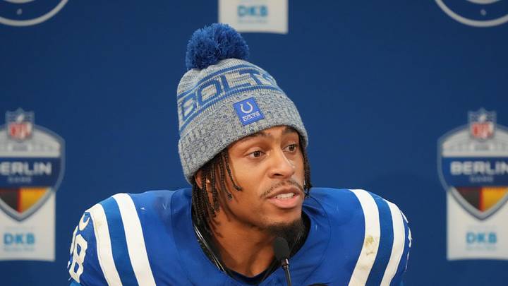 Colts star RB Jonathan Taylor being interviewed in Germany Colts star RB Jonathan Taylor being interviewed in Germany