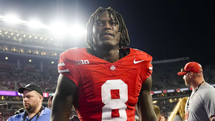 Ohio State Buckeyes linebacker Arvell Reese (8) leaves the field following the NCAA football game against the Ohio Bobcats at Ohio Stadium on Sept. 13, 2025. Ohio State won 37-9. Ohio State Buckeyes linebacker Arvell Reese (8) leaves the field following the NCAA football game against the Ohio Bobcats at Ohio Stadium on Sept. 13, 2025. Ohio State won 37-9.
