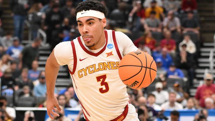 Mar 20, 2026; St. Louis, MO, USA; Iowa State Cyclones guard Tamin Lipsey (3) dribbles the ball against Tennessee State Tigers guard Dante Harris (10) during the first half of a first round game of the men's 2026 NCAA Tournament at Enterprise Center. Mar 20, 2026; St. Louis, MO, USA; Iowa State Cyclones guard Tamin Lipsey (3) dribbles the ball against Tennessee State Tigers guard Dante Harris (10) during the first half of a first round game of the men's 2026 NCAA Tournament at Enterprise Center.