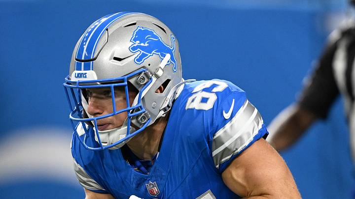 Aug 22, 2026; Detroit, Michigan, USA; Detroit Lions wide receiver Tom Kennedy (85) returns a kick against the Washington Commanders at Ford Field. Mandatory Credit: Lon Horwedel-Imagn Images