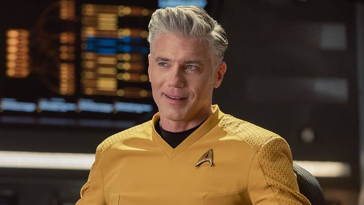 Anson Mount as Captain Pike in season 4, episode 5, of Star Trek: Strange New Worlds streaming on Paramount+, 2026. Photo Credit: Jan Thijs/Paramount+