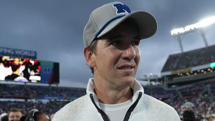 Retired New York Giants quarterback Eli Manning after hte 2025 Pro Bowl.  