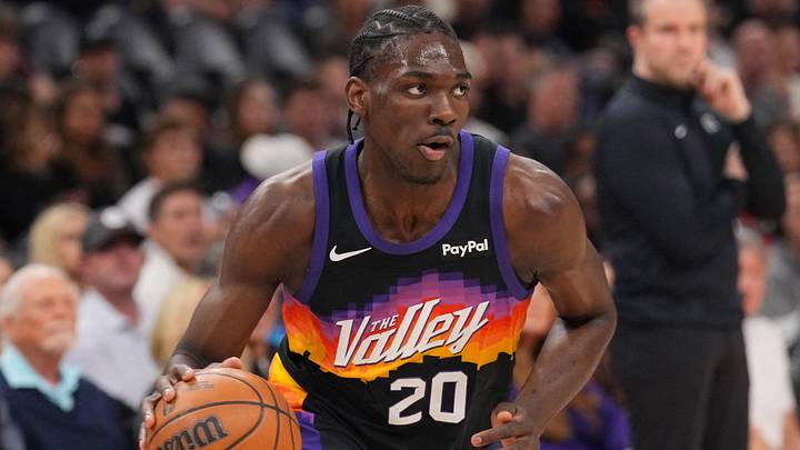 Mar 6, 2026; Phoenix, Arizona, USA; Phoenix Suns forward Rasheer Fleming (20) dribbles against the New Orleans Pelicans during the first half at Mortgage Matchup Center. Mandatory Credit: Joe Camporeale-Imagn Images Mar 6, 2026; Phoenix, Arizona, USA; Phoenix Suns forward Rasheer Fleming (20) dribbles against the New Orleans Pelicans during the first half at Mortgage Matchup Center. Mandatory Credit: Joe Camporeale-Imagn Images