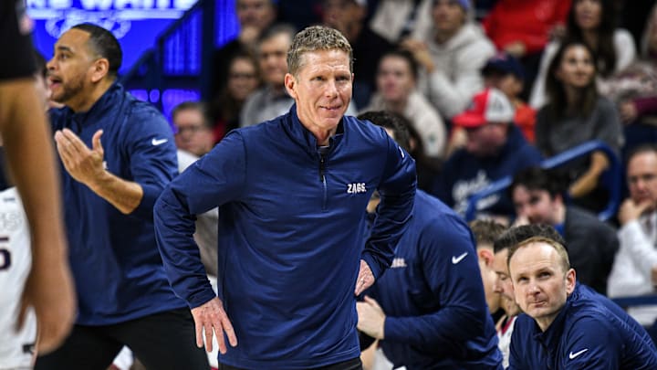 Gonzaga Bulldogs head coach Mark Few. Gonzaga Bulldogs head coach Mark Few.