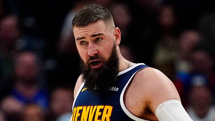 Jan 27, 2026; Denver, Colorado, USA; Denver Nuggets center Jonas Valanciunas (17) reacts in the second quarter against the Detroit Pistons at Ball Arena. Mandatory Credit: Ron Chenoy-Imagn Images Jan 27, 2026; Denver, Colorado, USA; Denver Nuggets center Jonas Valanciunas (17) reacts in the second quarter against the Detroit Pistons at Ball Arena. Mandatory Credit: Ron Chenoy-Imagn Images