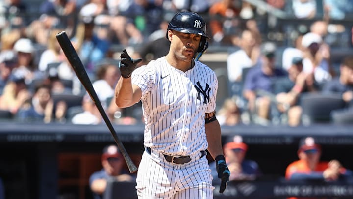 Yankees slugger Giancarlo Stanton has seen a surge in home runs and strikeouts over the second half of the season.