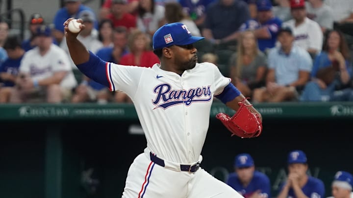 Texas Rangers starting pitcher Kumar Rocker.