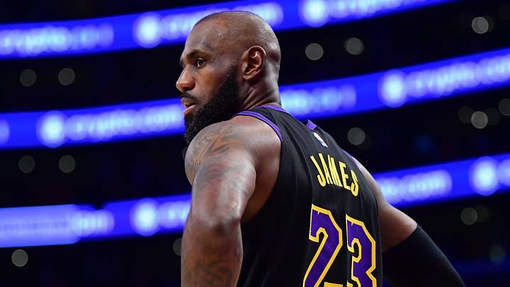 Los Angeles Lakers forward LeBron James (23) during the second half in game four of the second round of the 2026 NBA Playoffs at Crypto.com Arena on May 11, 2026.