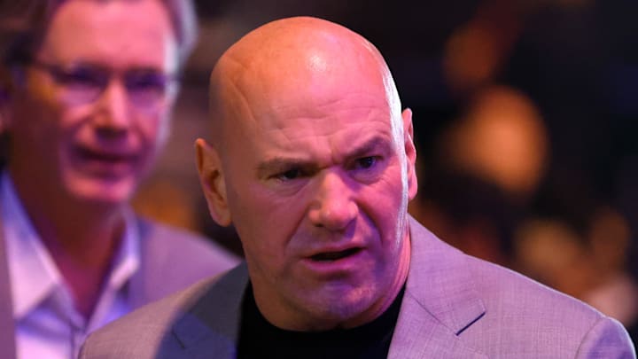 Jun 29, 2024; Las Vegas, Nevada, USA; UFC president Dana White during UFC 303 at T-Mobile Arena. Mandatory Credit: Mark J. Rebilas-USA TODAY Sports