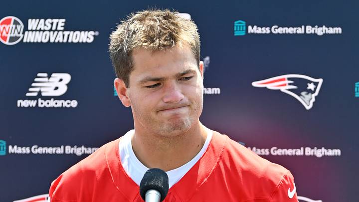 New England Patriots quarterback Drake Maye (10). New England Patriots quarterback Drake Maye (10).