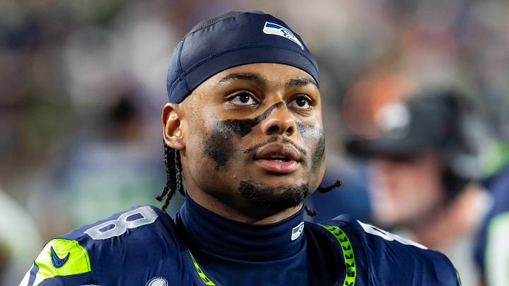 Seattle Seahawks safety Coby Bryant (8) looks on Seattle Seahawks safety Coby Bryant (8) looks on