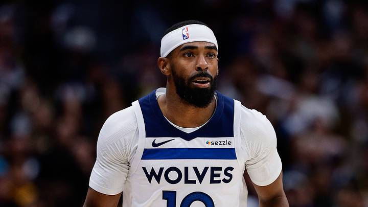 Apr 27, 2026; Denver, Colorado, USA; Minnesota Timberwolves guard Mike Conley (10) dribbles the ball up court in the first quarter against the Denver Nuggets during game five of the first round of the 2026 NBA Playoffs at Ball Arena. Mandatory Credit: Isaiah J. Downing-Imagn Images Apr 27, 2026; Denver, Colorado, USA; Minnesota Timberwolves guard Mike Conley (10) dribbles the ball up court in the first quarter against the Denver Nuggets during game five of the first round of the 2026 NBA Playoffs at Ball Arena. Mandatory Credit: Isaiah J. Downing-Imagn Images
