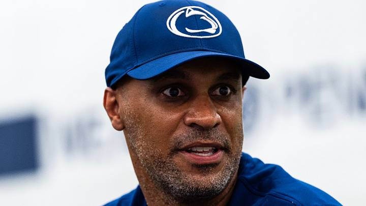 Penn State defensive coordinator D'Anton Lynn talks to reporters during football media day in Holuba Hall, Friday, August 7, 2026, in State College. Penn State defensive coordinator D'Anton Lynn talks to reporters during football media day in Holuba Hall, Friday, August 7, 2026, in State College.