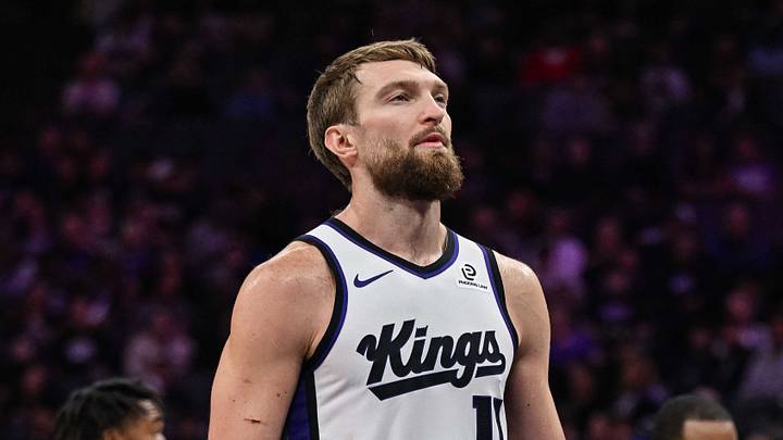 Nov 9, 2025; Sacramento, California, USA; Sacramento Kings forward Domantas Sabonis (11) prepares to shoot a free throw during the second quarter at Golden 1 Center. Mandatory Credit: Justine Willard-Imagn Images