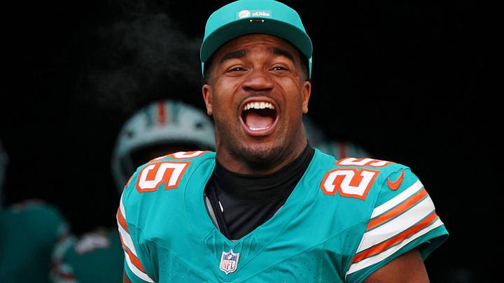 Miami Dolphins linebacker Tyrel Dodson runs on the field at the start of the game against the Cincinnati Bengals. Miami Dolphins linebacker Tyrel Dodson runs on the field at the start of the game against the Cincinnati Bengals.