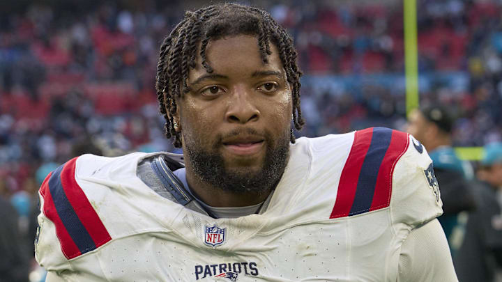 Oct 20, 2024; London, United Kingdom; New England Patriots linebacker Anfernee Jennings (33) leave the field after after the game against the Jacksonville Jaguars an NFL International Series game at Wembley Stadium. Mandatory Credit: Peter van den Berg-Imagn Images Oct 20, 2024; London, United Kingdom; New England Patriots linebacker Anfernee Jennings (33) leave the field after after the game against the Jacksonville Jaguars an NFL International Series game at Wembley Stadium. Mandatory Credit: Peter van den Berg-Imagn Images