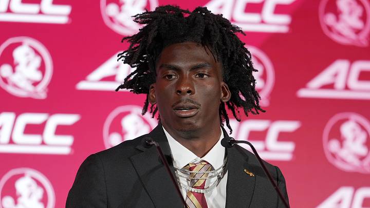 Jul 15, 2026; Charlotte, NC, USA; Florida State Seminoles defensive back Ja’Bril Rawls speaks to the media during ACC Media Days at Hilton Charlotte Uptown. Mandatory Credit: Jim Dedmon-Imagn Images Jul 15, 2026; Charlotte, NC, USA; Florida State Seminoles defensive back Ja’Bril Rawls speaks to the media during ACC Media Days at Hilton Charlotte Uptown. Mandatory Credit: Jim Dedmon-Imagn Images