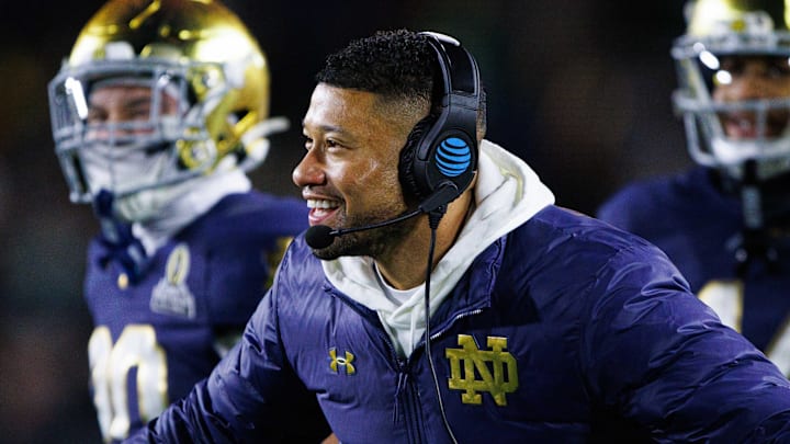Notre Dame head coach Marcus Freeman during the College Football Playoff game between Notre Dame and Indiana.
