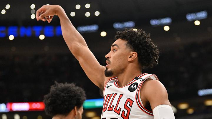 Oct 24, 2026; Chicago, Illinois, USA; Chicago Bulls guard Tre Jones (30) hits a three point shot against the Washington Wizards during the first half at United Center. Mandatory Credit: Patrick Gorski-Imagn Images Oct 24, 2026; Chicago, Illinois, USA; Chicago Bulls guard Tre Jones (30) hits a three point shot against the Washington Wizards during the first half at United Center. Mandatory Credit: Patrick Gorski-Imagn Images