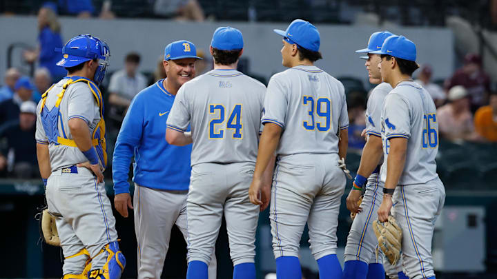 Feb 27, 2026; Arlington, TX, USA; UCLA vs, Tennessee during the Amegy Bank College Baseball Series at Globe Life Field. Mandatory Credit: Chris Jones-Imagn Images