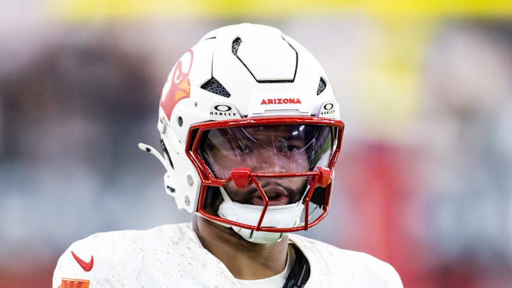 Sep 25, 2025; Glendale, Arizona, USA; Arizona Cardinals quarterback Kyler Murray (1) against the Seattle Seahawks at State Farm Stadium. Mandatory Credit: Mark J. Rebilas-Imagn Images Sep 25, 2025; Glendale, Arizona, USA; Arizona Cardinals quarterback Kyler Murray (1) against the Seattle Seahawks at State Farm Stadium. Mandatory Credit: Mark J. Rebilas-Imagn Images