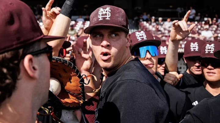 Mississippi State Pitcher Duke Stone (#11) during the game between the Lipscomb Bison and the Mississippi State Bulldogs at Dudy Noble Field at Polk-Dement Stadium in Starkville, MS.