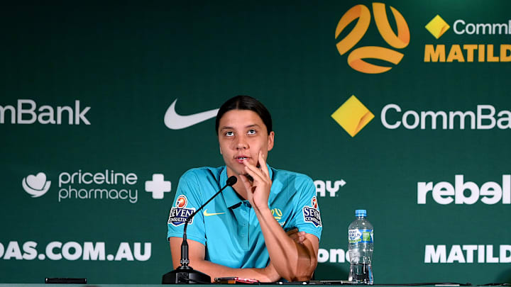 Sam Kerr assistait à une conférence de presse à laquelle elle était très attendue.