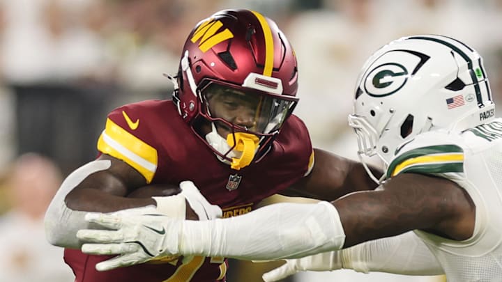 Washington Commanders running back Jacory Croskey-Merritt