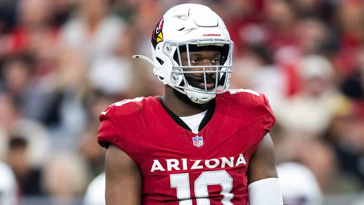 Nov 23, 2025; Glendale, Arizona, USA; Arizona Cardinals linebacker Josh Sweat (10) against the Jacksonville Jaguars at State Farm Stadium. Mandatory Credit: Mark J. Rebilas-Imagn Images Nov 23, 2025; Glendale, Arizona, USA; Arizona Cardinals linebacker Josh Sweat (10) against the Jacksonville Jaguars at State Farm Stadium. Mandatory Credit: Mark J. Rebilas-Imagn Images