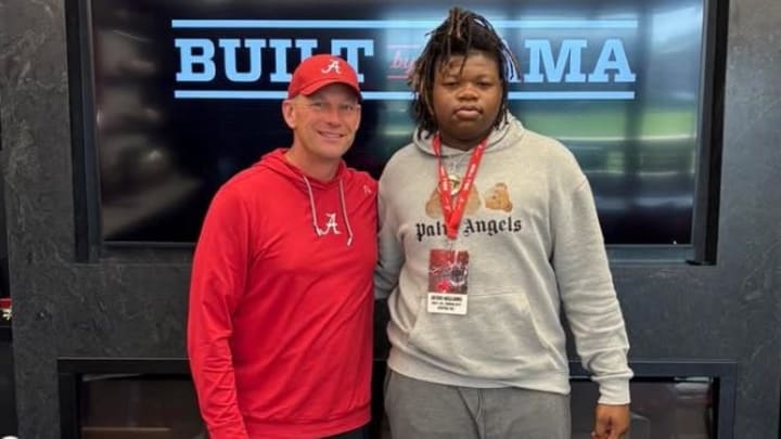 2027 Alabama commit Jatori Williams during his official visit to Tuscaloosa.